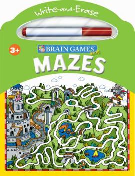 Office Product Brain Games Kids Write And Erase Mazes Book