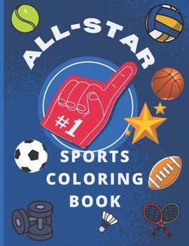 Paperback All-Star Sports Coloring Book: 8.5 x 11 in Book