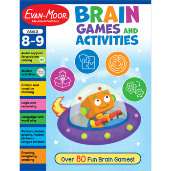 Paperback Brain Games and Activities, Ages 8-9 Book