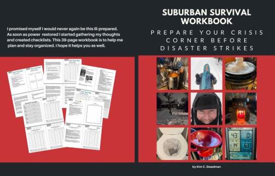 Paperback Suburban Survival Workbook: Prepare Your Crisis Corner Before Disaster Strikes Book