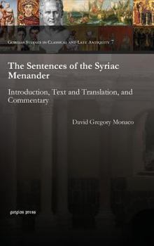 Hardcover The Sentences of the Syriac Menander Book