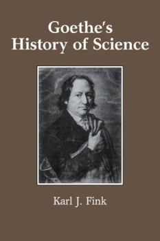 Paperback Goethe's History of Science Book