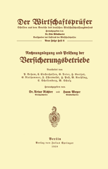 Paperback Rechnungslegung Und Prüfung Der Versicherungsbetriebe [German] Book