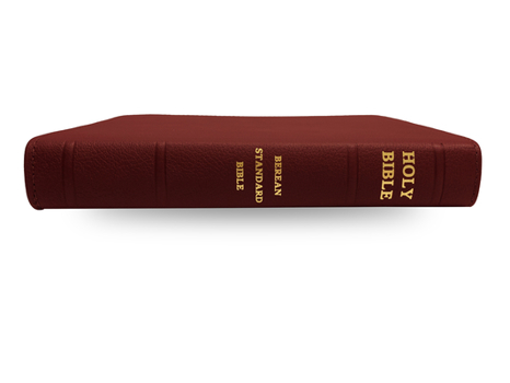 Hardcover Holy Bible, Berean Standard Bible - Genuine Leather - Tosca Cowhide Garnet Book