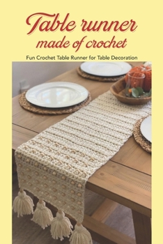 Table runner made of crochet: Fun Crochet Table Runner for Table Decoration: Black and White