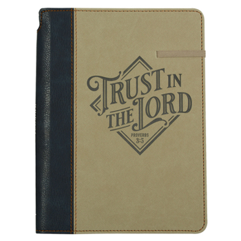 Leather Bound Journal Classic W/Elastic & Pen Holder Trust in the Lord Prov. 3:5 Book