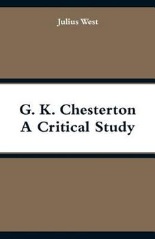 Paperback G. K. Chesterton, A Critical Study Book