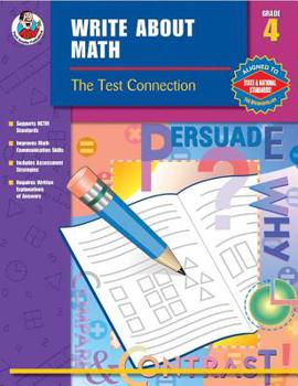 Paperback Write about Math, Grade 4: The Test Connection Book