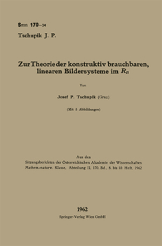 Paperback Zur Theorie der konstruktiv brauchbaren, linearen Bildersysteme im Rn [German] Book