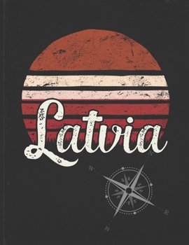 Latvia: Latvian Vintage Flag Personalized Retro Gift Idea for Coworker Friend or Boss  Undated Planner Daily Weekly Monthly Calendar Organizer Journal