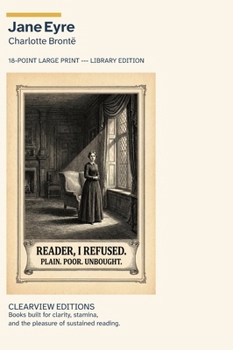 Hardcover Jane Eyre: A Clearview Large Print Edition (Clearview Editions) Book
