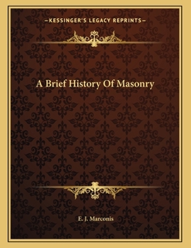 Paperback A Brief History Of Masonry Book