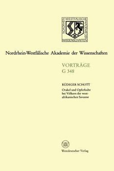 Paperback Orakel Und Opferkulte Bei Völkern Der Westafrikanischen Savanne [German] Book