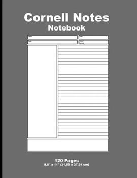 Paperback Cornell Notes Notebook: Gray Cover Book