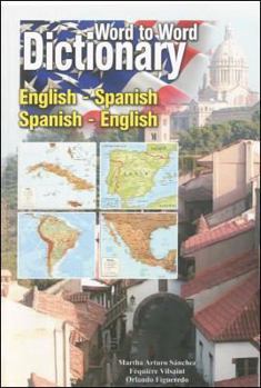 Paperback English-Spanish Spanish-English Word to Word Dictionary Book