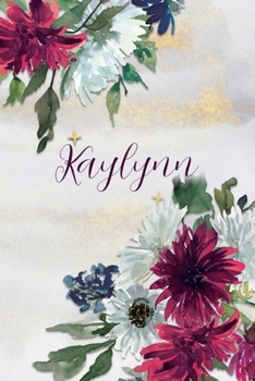 Kaylynn: Personalized Journal Gift Idea  for Women (Burgundy and White Mums)