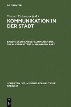 Hardcover Exemplarische Analysen Des Sprachverhaltens in Mannheim [German] Book
