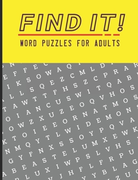 Paperback Find It!: Word Puzzles for Adults Book