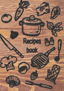 Paperback Recipes book: Recipe binder: Elegant recipe holder to Write In Recipe cards, chic Food Graphics design, Document all Your recipe box Book