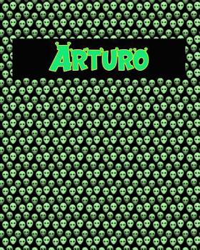 Paperback 120 Page Handwriting Practice Book with Green Alien Cover Arturo: Primary Grades Handwriting Book
