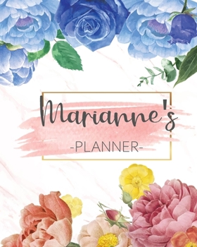 Paperback Marianne's Planner: Monthly Planner 3 Years January - December 2020-2022 - Monthly View - Calendar Views Floral Cover - Sunday start Book