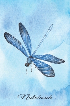 Paperback Notebook & Journal Dragonfly: Gifts for Dragonfly Lovers - Wide Ruled Lined Paper - Writing Book for Adults Who Like Animals and Insects - Blue Wate Book