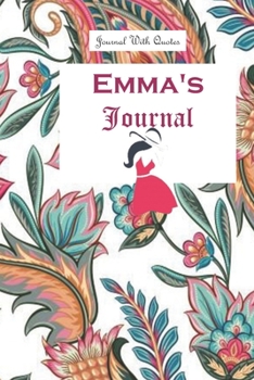 Emma Journal: 6x9 inch Lined journal or diary or notebook to write ideas, study and make plans.