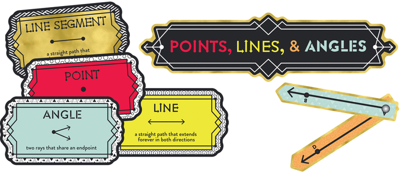 Misc. Points, Lines, and Angles Mini Bulletin Board Set Book