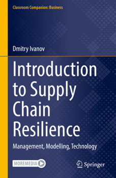 Hardcover Introduction to Supply Chain Resilience: Management, Modelling, Technology Book