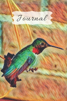 Cute Bright Green Ruby Red Throated Humming Diary,  Pretty Journal for Daily Thoughts: Gratitude Gift Notebook for Inspiration & Brainstorming Blank ... (Wildlife Animals & Bird Lovers Blank Books)