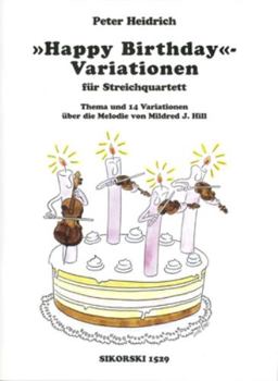 Paperback Variations on Happy Birthday for String Quartet: Score and Parts Book
