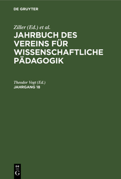 Hardcover Jahrbuch Des Vereins Für Wissenschaftliche Pädagogik. Jahrgang 18 [German] Book