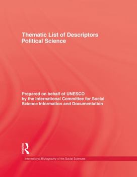 Hardcover Thematic List of Descriptors - Political Science Book