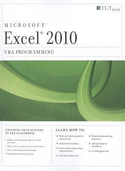 Spiral-bound Excel 2010: VBA Programming Book