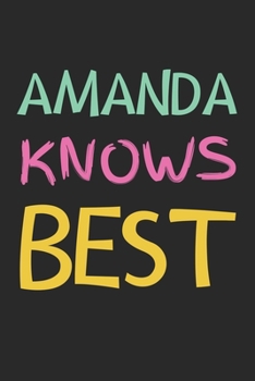 Paperback Amanda Knows Best: Lined Journal, 120 Pages, 6 x 9, Amanda Personalized Name Notebook Gift Idea, Black Matte Finish (Amanda Knows Best Jo Book