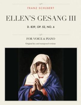 Paperback Ellen's Gesang III, D. 839, Op. 52, No. 6: For Medium, High and Low Voices Book