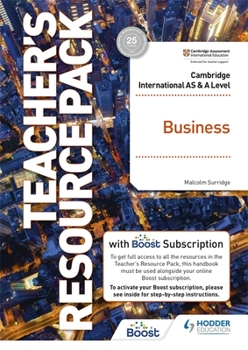 Paperback Cambridge International as & a Level Business Teacher's Resource Pack Book