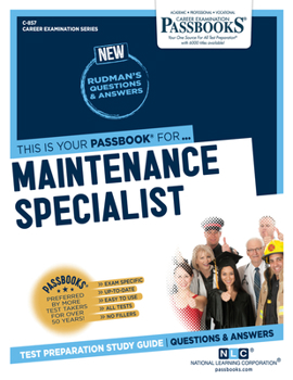Paperback Maintenance Specialist (C-857): Passbooks Study Guide Volume 857 Book