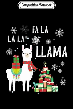 Paperback Composition Notebook: FA LA LA LLAMA Santa Christmas Funny Gift Xmas Journal/Notebook Blank Lined Ruled 6x9 100 Pages Book