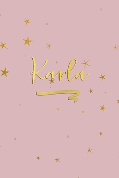 Karla: Personalized Journal to Write In | Rose Gold Line Journal