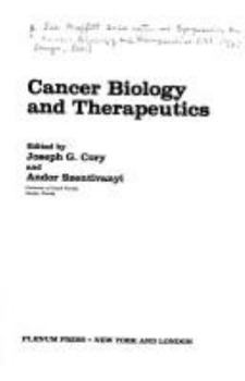 Hardcover Cancer Biology and Therapeutics Book