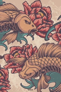 Notebook: Koi Carp Fish Pattern Journal Japan Oriental Composition Book Zen Koi Pond Gift