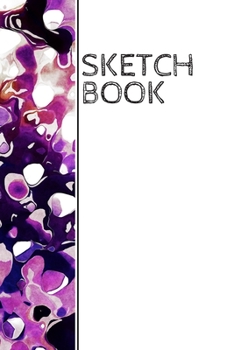 Paperback Sketch Book: Purple melted bubble effect wrap around design sketchbook: 90 blank pages Book