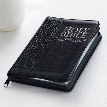 Imitation Leather KJV Pocket Edition: Zippered Black Book