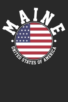 Paperback Notebook: Maine Dot Grid 6x9 120 Pages Book