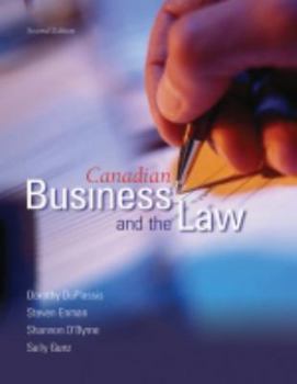 Hardcover Canadian Business And The Law : Second Edition Book