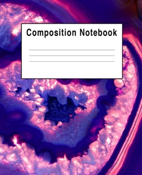 Paperback Composition Notebook: Agate Blue Rock Stone Book