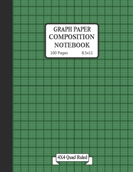 Paperback Graph paper composition notebook: Grid Paper Composition Notebook with beautiful colored cover pages-(KIDS, GIRLS, BOYS, STUDENT)- Quad Ruled(4x4) 100 Book