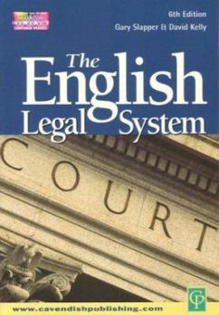 Paperback The English Legal System Book