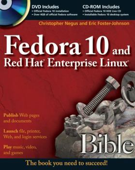 Paperback Fedora 10 and Red Hat Enterprise Linux Bible [With CDROM and DVD] Book